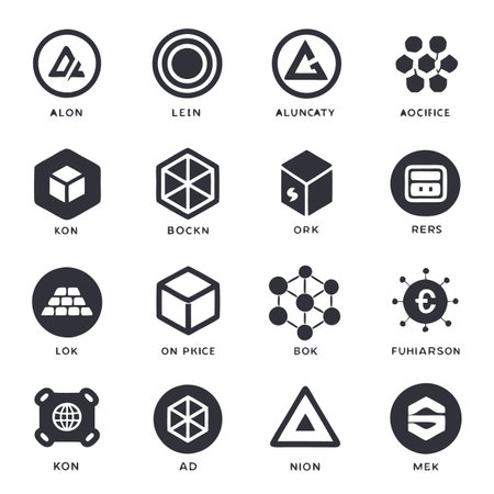 Set of Crypto iconsのイラスト素材