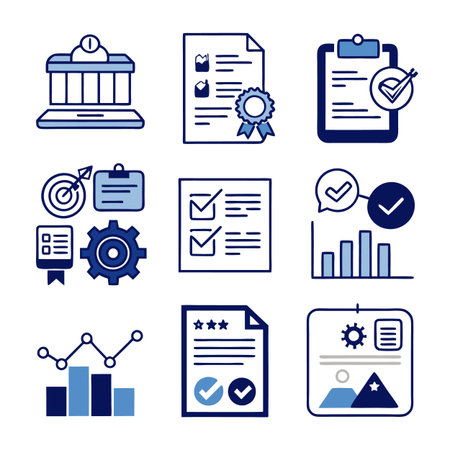 Set of document iconsのイラスト素材