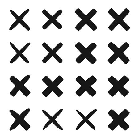 Set od check and cross mark icons
