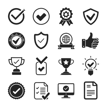 Set od check and cross mark iconsのイラスト素材