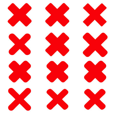 Set od check and cross mark icons