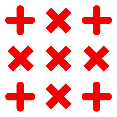 Set od check and cross mark icons