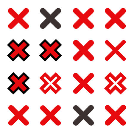 Set od check and cross mark icons