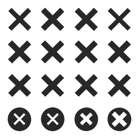 Set od check and cross mark icons