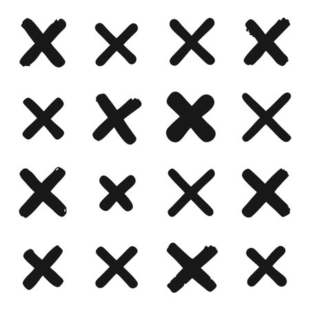 Set od check and cross mark icons