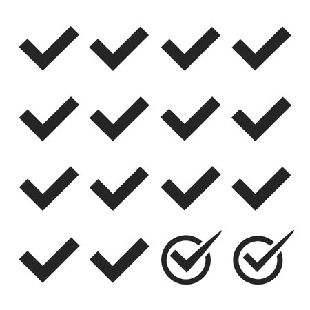 Set od check and cross mark icons