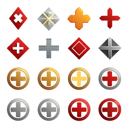 Set od check and cross mark iconsのイラスト素材