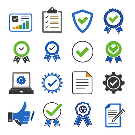 Set od check and cross mark iconsのイラスト素材