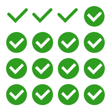 Set od check and cross mark icons