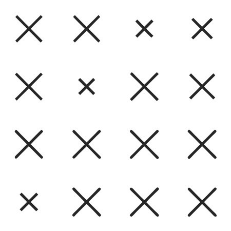 Set od check and cross mark icons