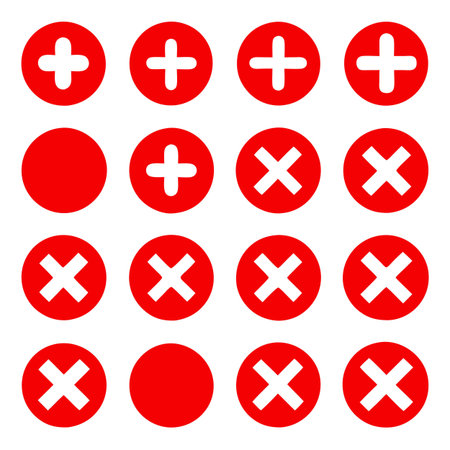 Set od check and cross mark icons