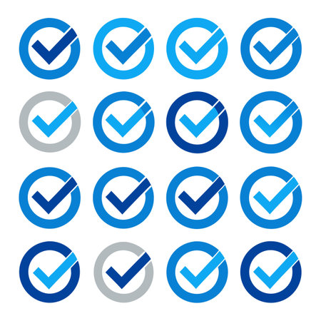 Set od check and cross mark iconsのイラスト素材