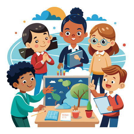 Kids activity concept illustrationのイラスト素材