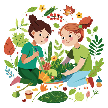 Kids activity concept illustrationのイラスト素材