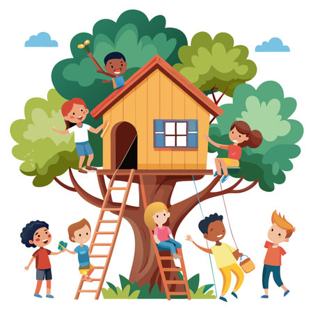 Kids activity concept illustrationのイラスト素材