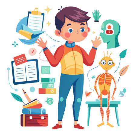 Kids activity concept illustrationのイラスト素材