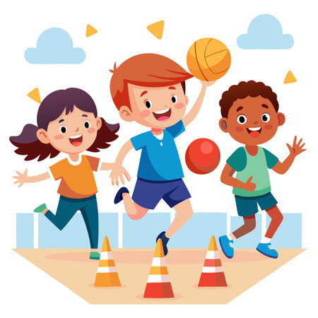Kids activity concept illustrationのイラスト素材