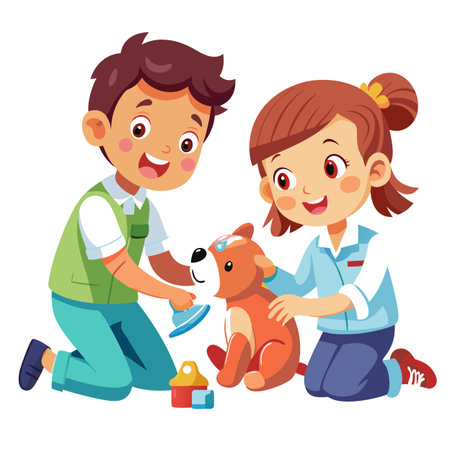Kids activity concept illustrationのイラスト素材