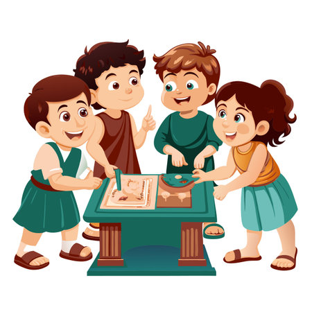 Kids activity concept illustrationのイラスト素材
