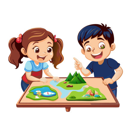 Kids activity concept illustrationのイラスト素材