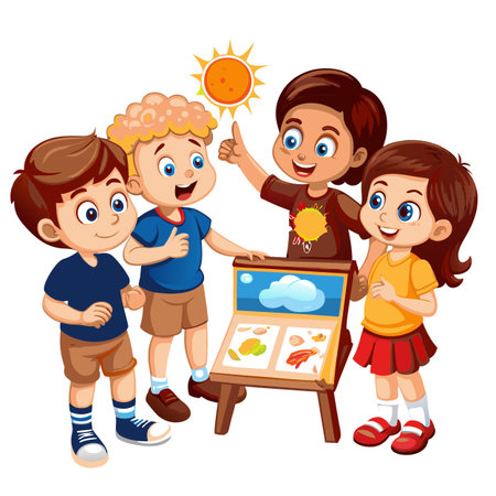 Kids activity concept illustrationのイラスト素材
