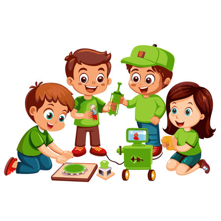 Kids activity concept illustrationのイラスト素材