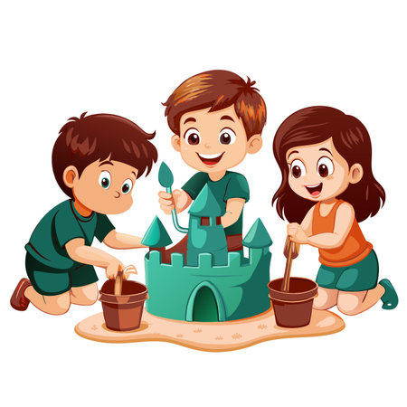 Kids activity concept illustrationのイラスト素材