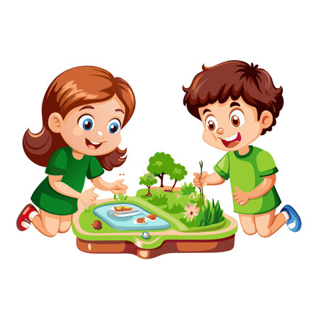 Kids activity concept illustrationのイラスト素材