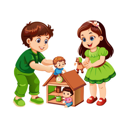 Kids activity concept illustrationのイラスト素材