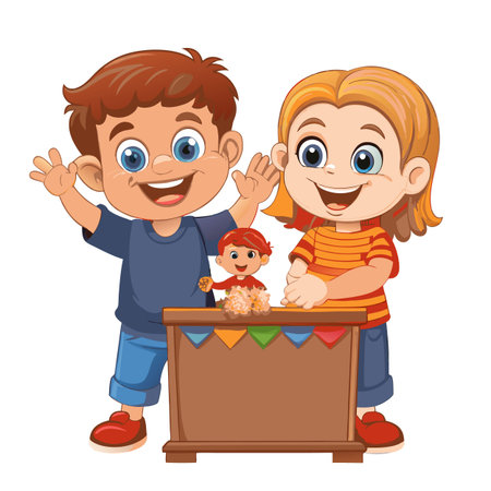 Kids activity concept illustrationのイラスト素材