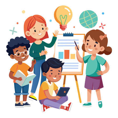 Kids activity concept illustrationのイラスト素材