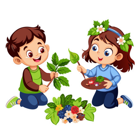 Kids activity concept illustrationのイラスト素材