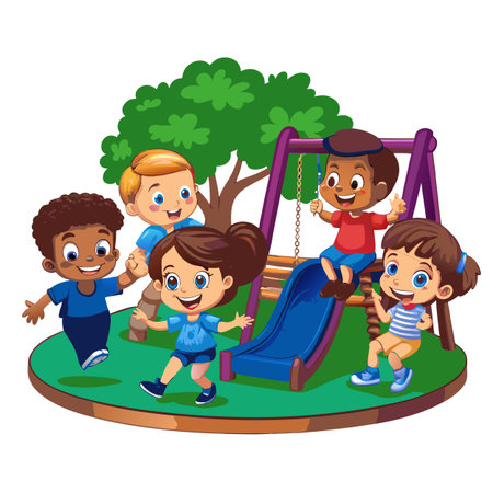 Kids activity concept illustrationのイラスト素材