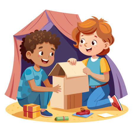 Kids activity concept illustrationのイラスト素材