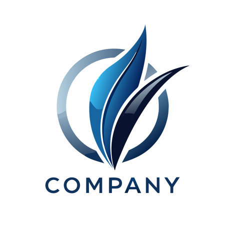 Minimalist type business logo templateのイラスト素材