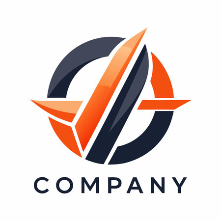 Minimalist type business logo templateのイラスト素材