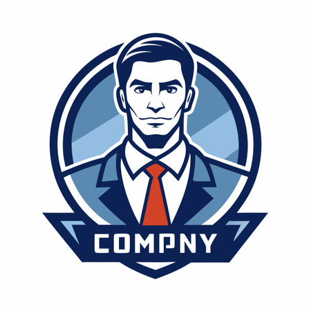 Minimalist type business logo templateのイラスト素材