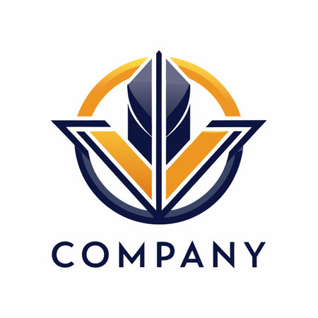 Minimalist type business logo templateのイラスト素材