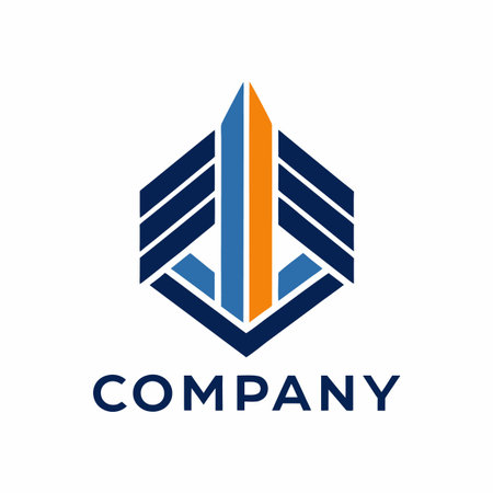 Minimalist type business logo templateのイラスト素材