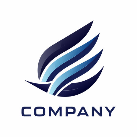 Minimalist type business logo templateのイラスト素材