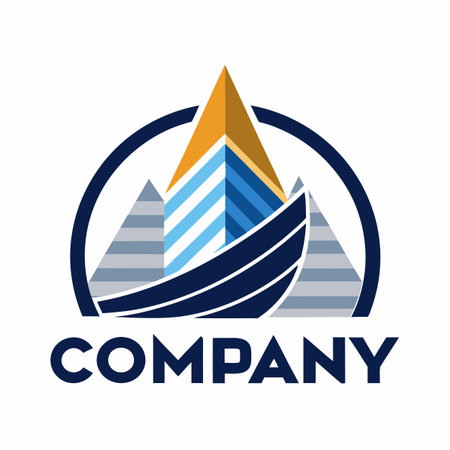 Minimalist type business logo templateのイラスト素材