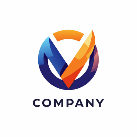 Minimalist type business logo templateのイラスト素材