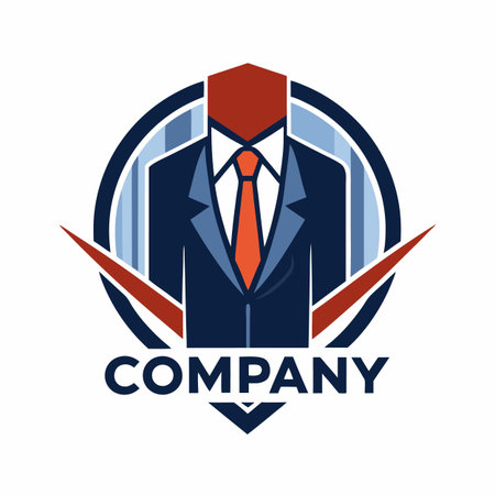 Minimalist type business logo templateのイラスト素材