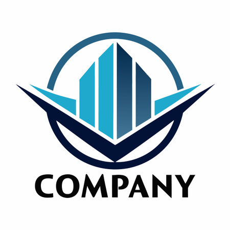 Minimalist type business logo templateのイラスト素材