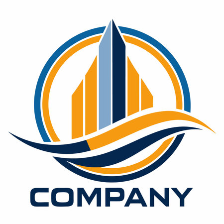 Minimalist type business logo templateのイラスト素材