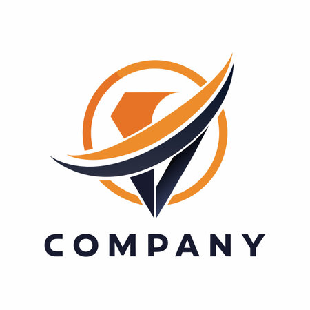 Minimalist type business logo templateのイラスト素材