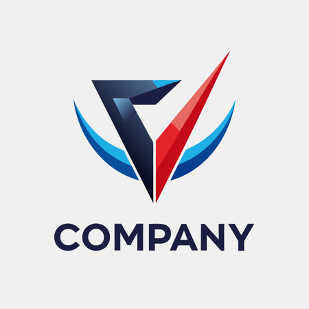 Minimalist type business logo templateのイラスト素材