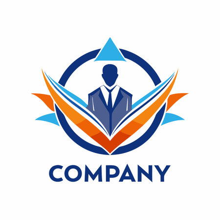 Minimalist type business logo templateのイラスト素材