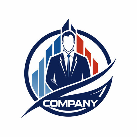 Minimalist type business logo templateのイラスト素材