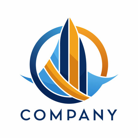 Minimalist type business logo templateのイラスト素材